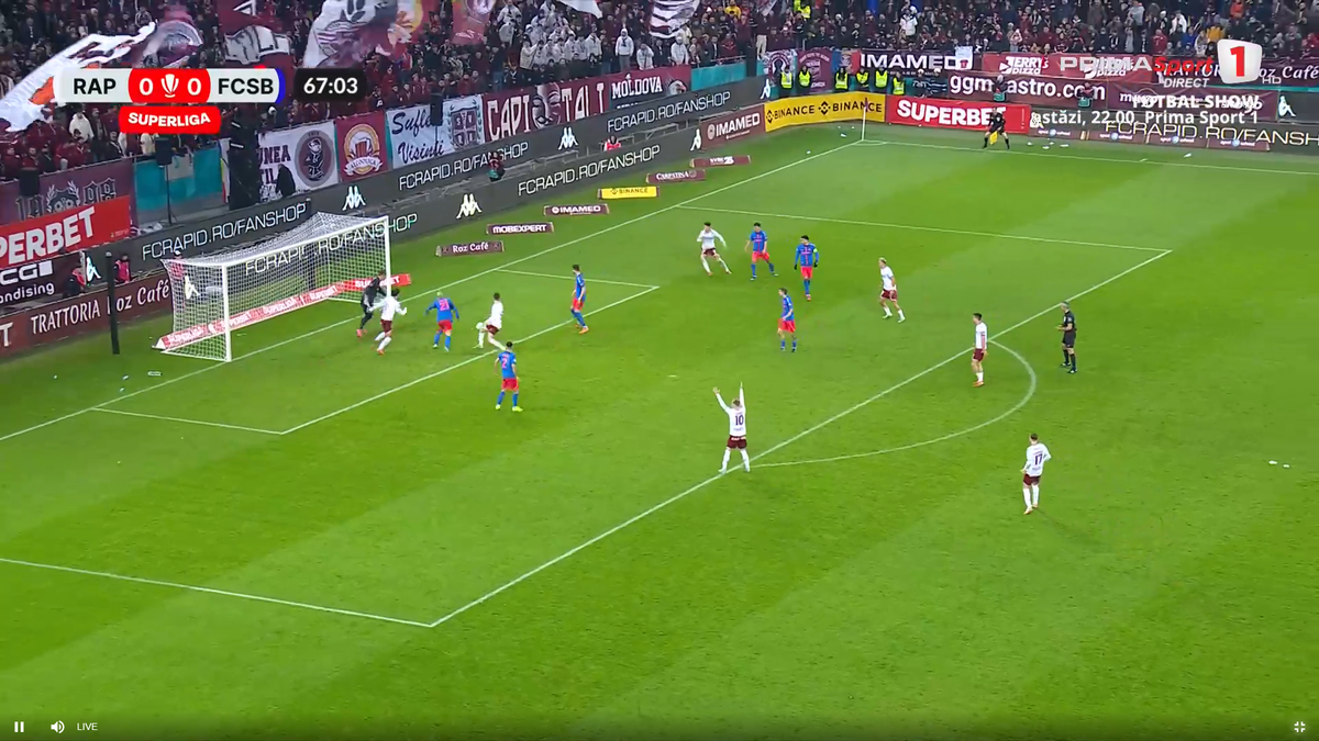 Golul anulat al lui Alex Dobre, în Rapid - FCSB