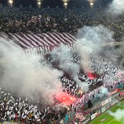 Scenografia suporterilor de la Rapid în meciul cu FCSB/ Foto: GSP