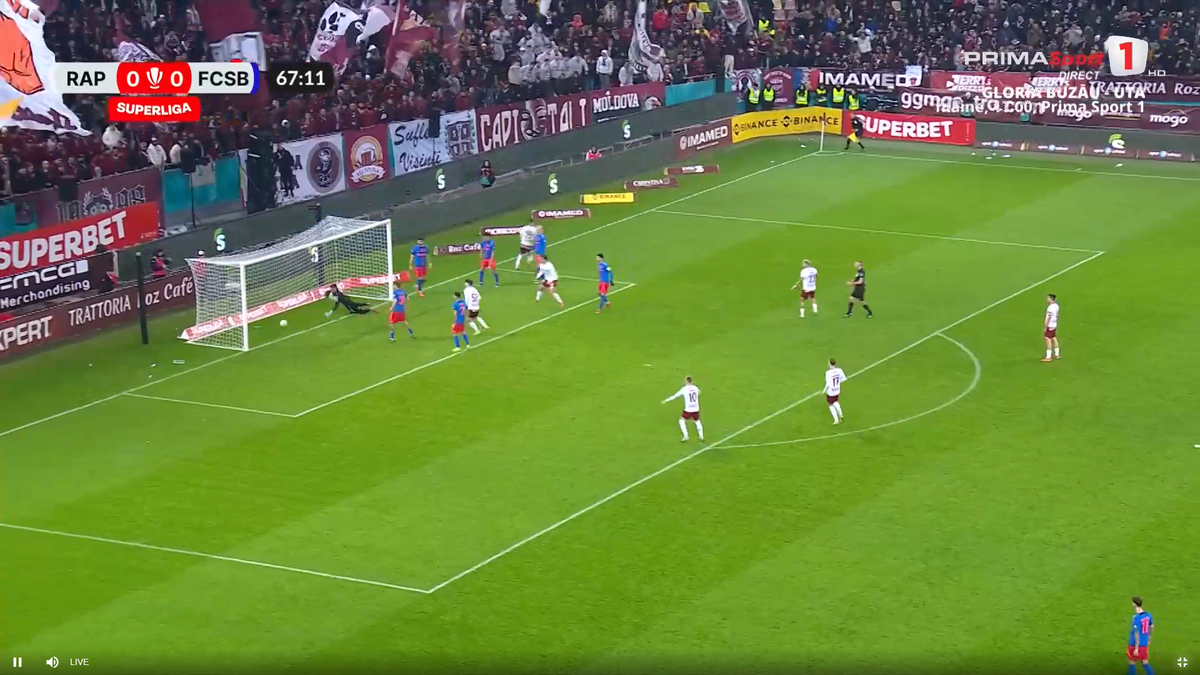 Golul anulat al lui Alex Dobre, în Rapid - FCSB