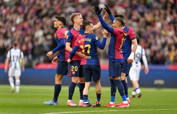 Fără istoric! Barcelona a dat de pământ cu Sociedad și a revenit pe primul loc în La Liga