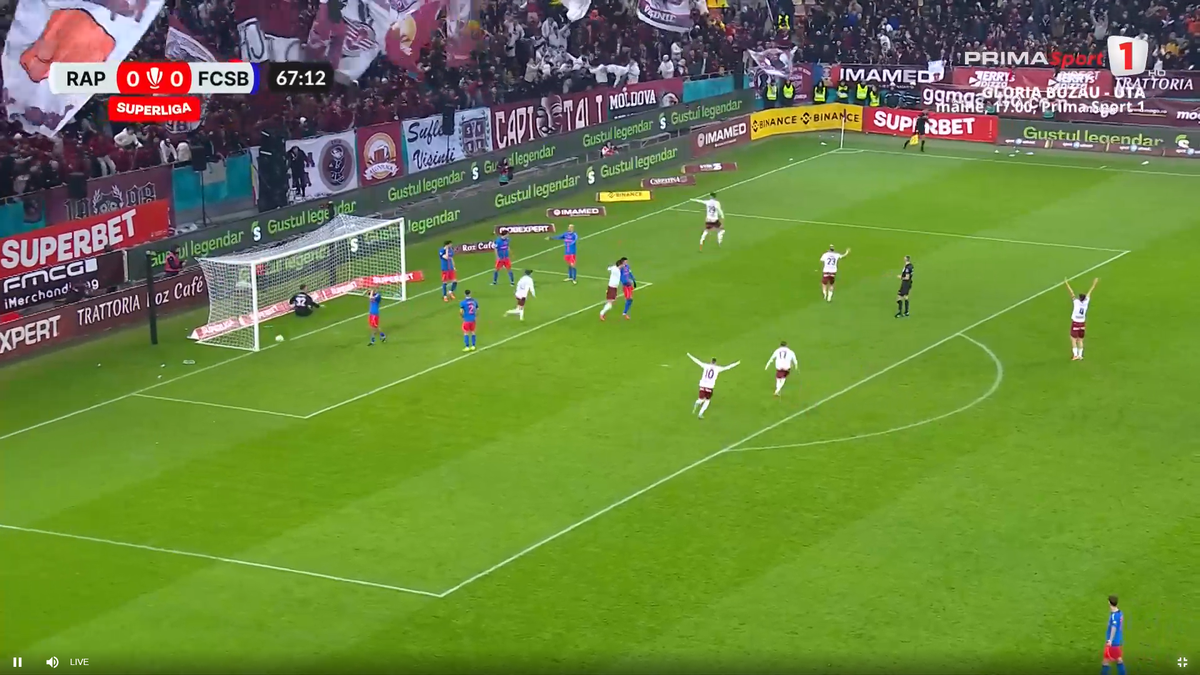 Golul anulat al lui Alex Dobre, în Rapid - FCSB