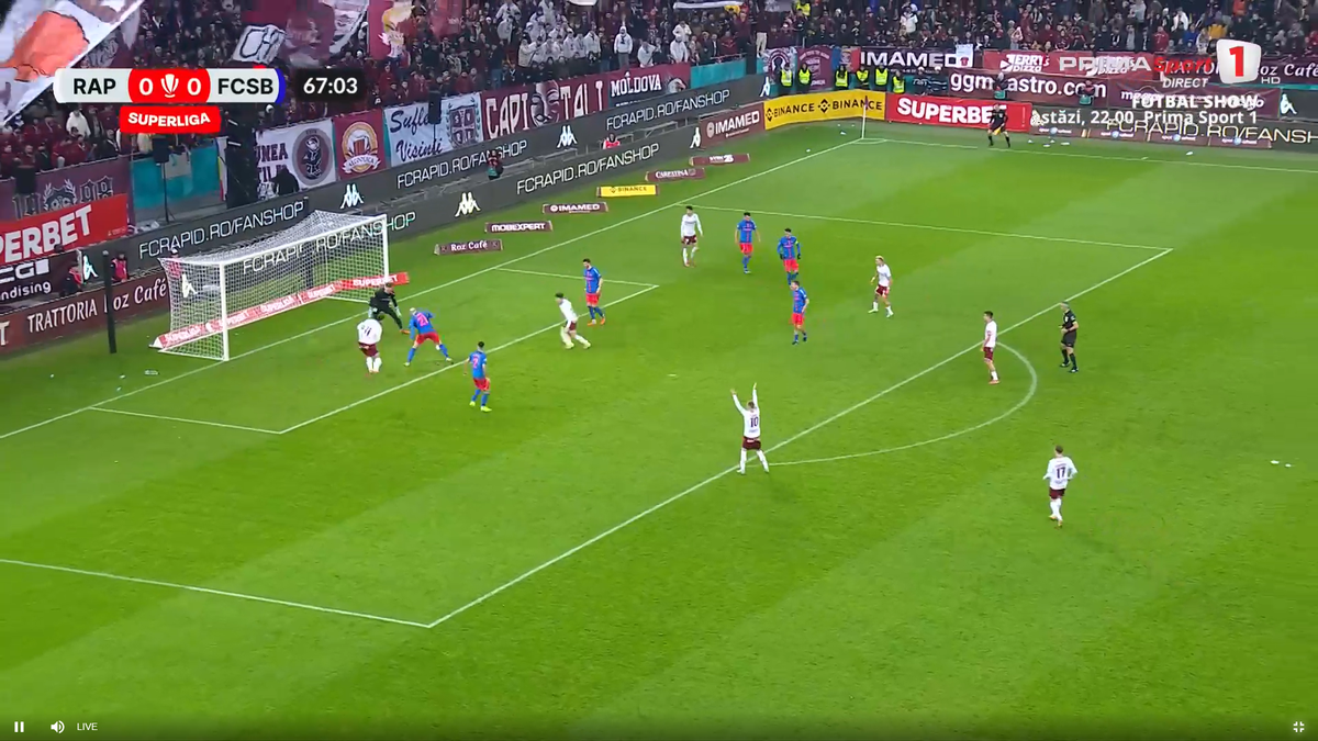 Golul anulat al lui Alex Dobre, în Rapid - FCSB