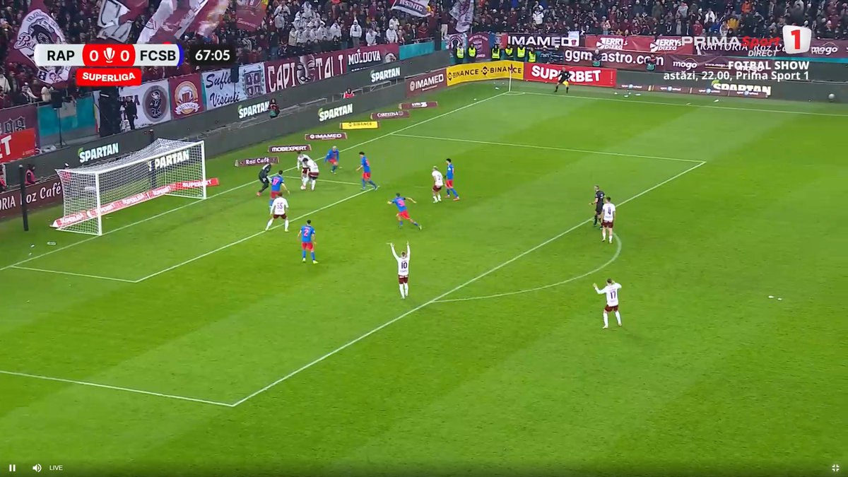 Golul anulat al lui Alex Dobre, în Rapid - FCSB