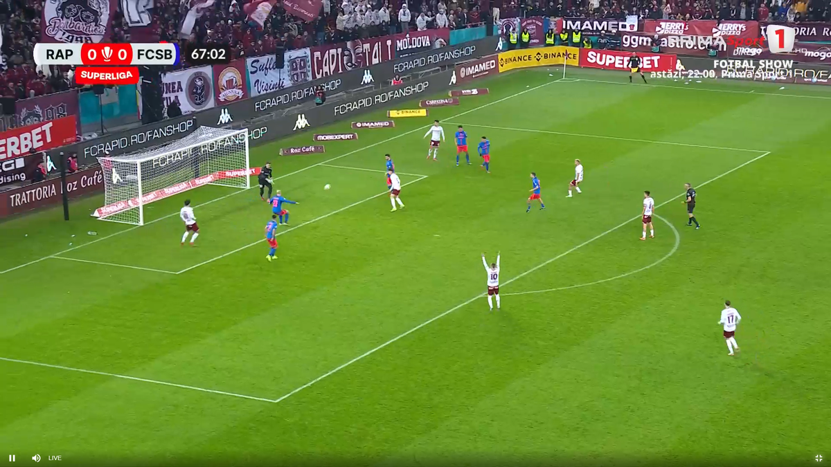 Golul anulat al lui Alex Dobre, în Rapid - FCSB