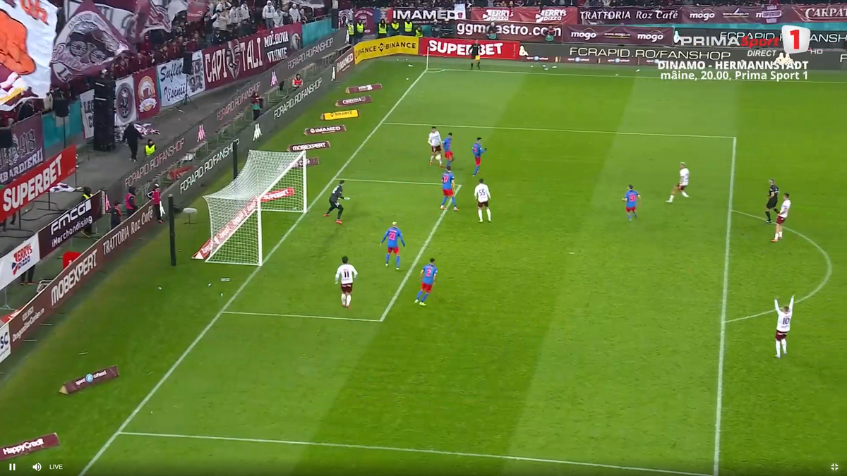 Golul anulat al lui Alex Dobre, în Rapid - FCSB