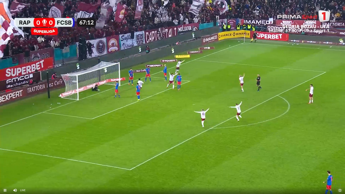 Golul anulat al lui Alex Dobre, în Rapid - FCSB