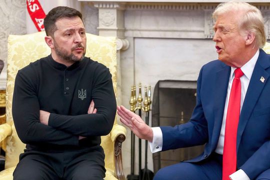Imagine de la discuția dintre Donald Trump și Volodimir Zelenski // foto: X