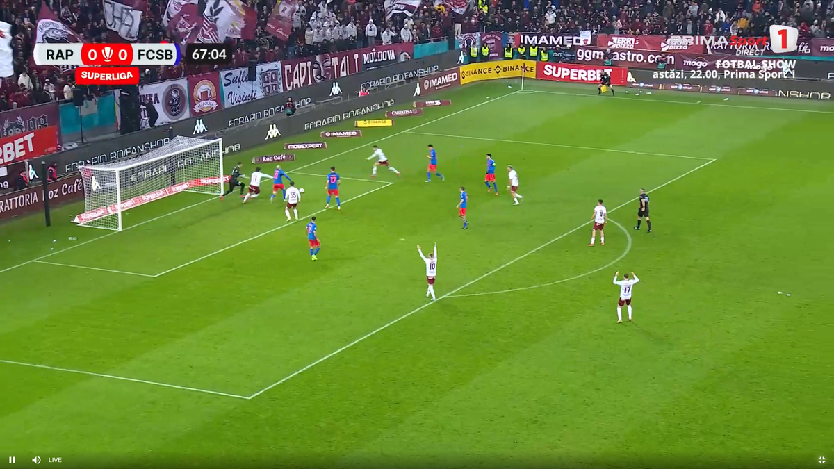Golul anulat al lui Alex Dobre, în Rapid - FCSB