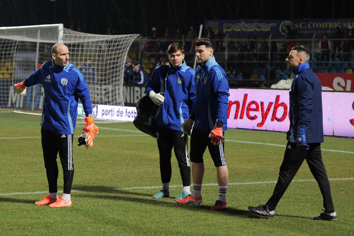 Unirea Slobozia - Rapid, imagini de la încălzire