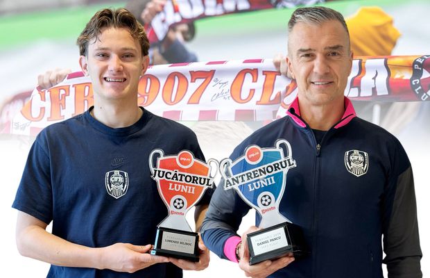 Zece pe linie! Lorenzo Biliboc și Daniel Pancu au câștigat trofeele pentru Jucătorul și Antrenorul lunii februarie