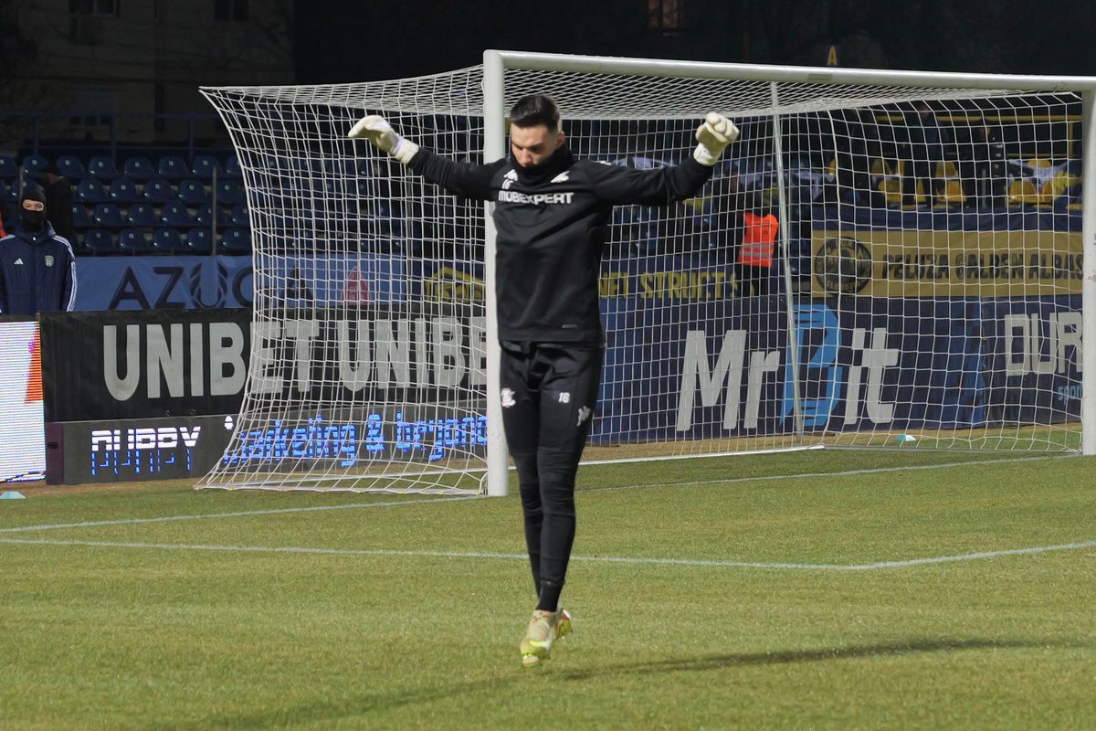 Unirea Slobozia - Rapid, imagini de la încălzire