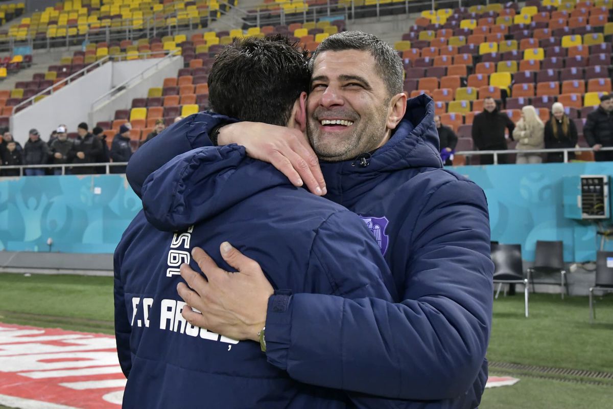 Bogdan Andone a plâns în lojă, apoi a coborât și a spus ce obiectiv are FC Argeș în play-off: „Asta putem fi”