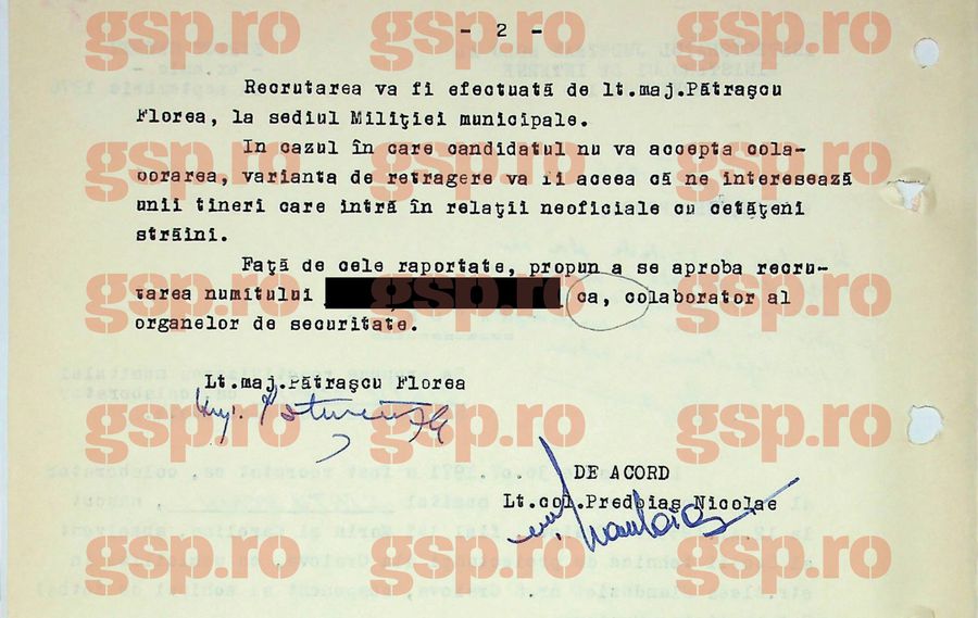 Finalul raportului cu planul de reactivare a lui Cârțu pus la cale de Securitate. Foto: arhiva CNSAS Dansul pe sârmă al lui Sorin Cârțu cu Securitatea: „Recrutat colaborator în clasa a X-a, abandonat, propus pentru reactivare” » Ce nume conspirativ avea și reacția: „N-am scris niciun cuvințel”