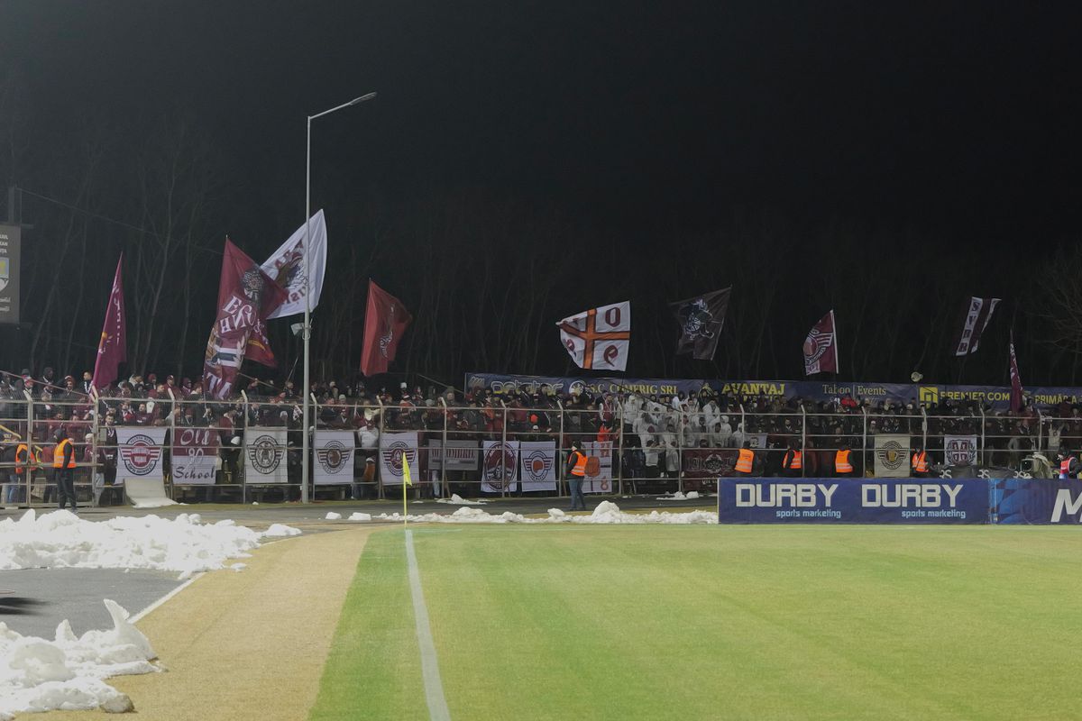 Unirea Slobozia - Rapid, imagini de la încălzire