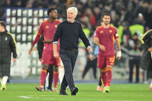 Gian Piero Gasperini, furios după golul primit de Roma în prelungirile meciului cu Juventus (3-3) / Foto: Imago