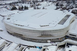 Noua sală polivalentă din inima Transilvaniei este din ce în ce mai aproape de a găzdui meciuri: imagini spectaculoase de pe șantier