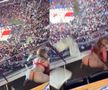 A adus stripteuza în tribune la meciul favoriților » Imagini incredibile cu dansul lasciv și cu „ploaia de bani”