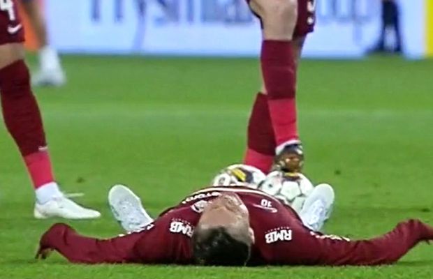 Ciprian Deac și-a speriat colegii, cu puțin timp înaintea derby-ului Craiova - CFR » S-a prăbușit pe teren la încălzire!