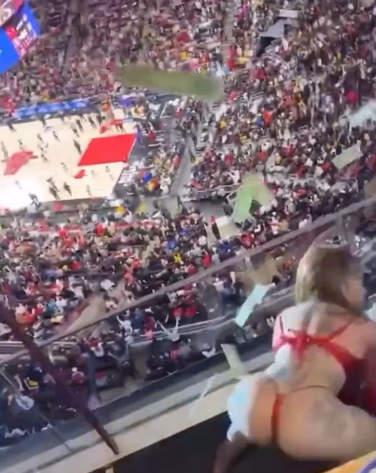 Stripteuza în tribune la Bulls - Lakers