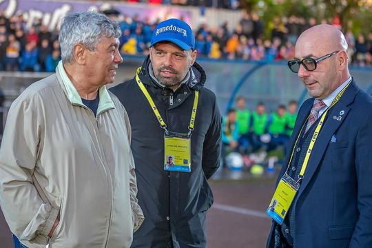 Florin Maxim, alături de Mircea Lucescu / foto: Facebook @Corvinul Hunedoara