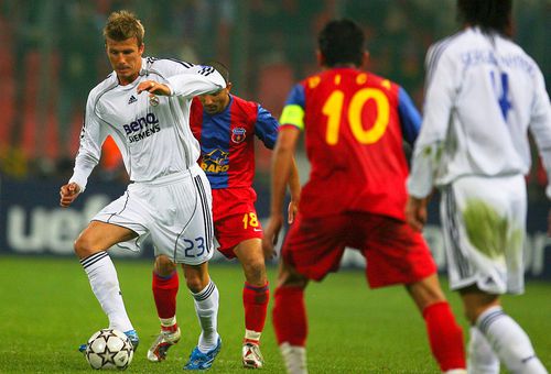 David Beckham în Steaua - Real Madrid 2006, foto: GSP