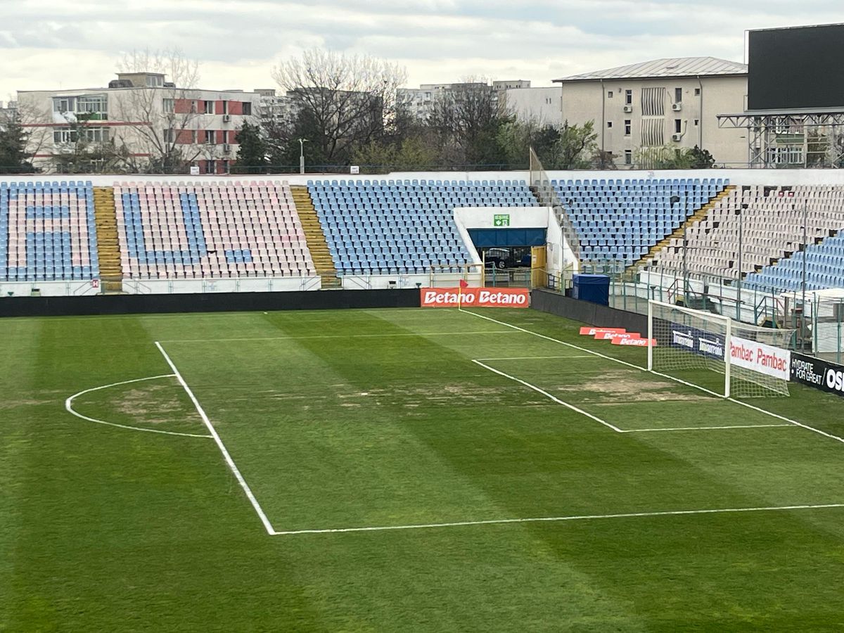 Șumudică n-a scăpat de marea temere! Cum arată gazonul de la Buzău, cu o oră înainte de Metalul - Rapid