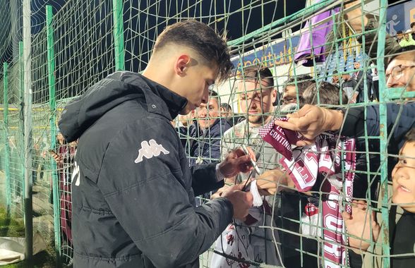Ce nu s-a văzut la TV în Metalul Buzău - Rapid » Ce fotbalist a dat autografe în timpului meciului și scandarea fanilor giuleșteni din final