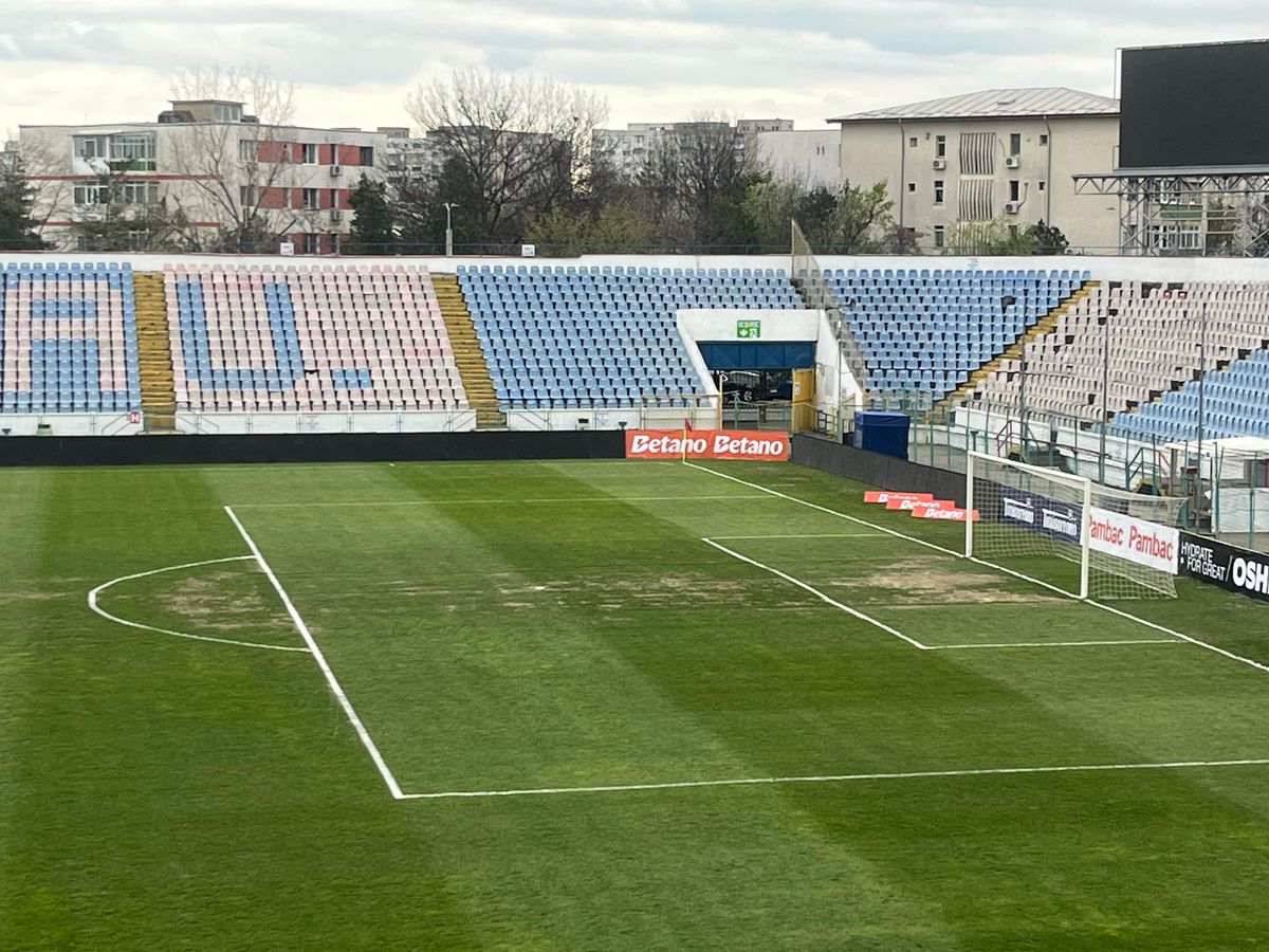 Cum arată gazonul de la Buzău, înainte de Metalul - Rapid