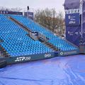 Terenurile au fost protejate de averse cu prelate FOTO ATP Tour