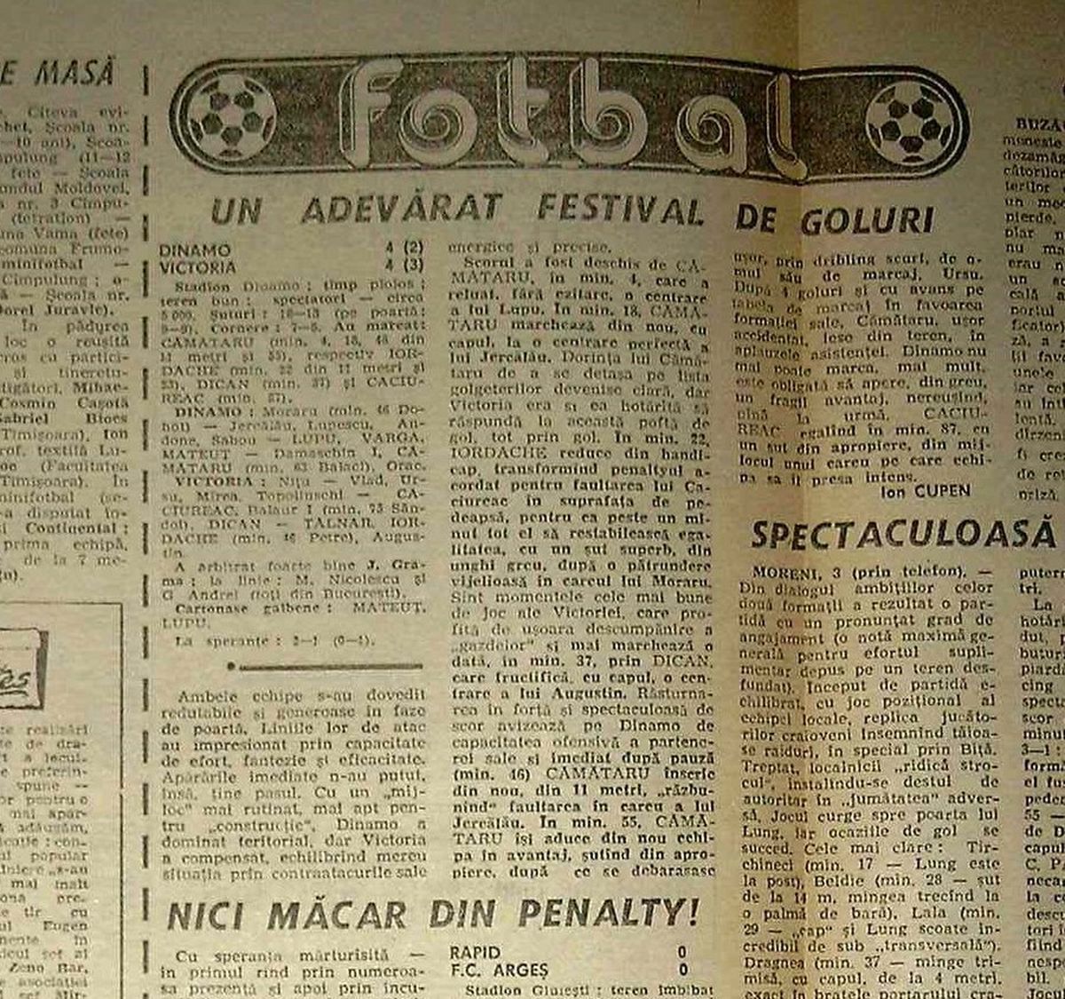 RETRO GSP. 33 de ani de când Cămătaru a început cursa grotescă pentru "Gheata de Aur": 26 de goluri în 9 meciuri, doar cu Steaua n-a marcat