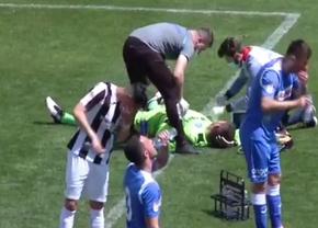 Moment de spaimă la Astra - Poli Iași: Brănescu, schimbat după ce a fost făcut KO de un adversar » Primul verdict în cazul accidentării