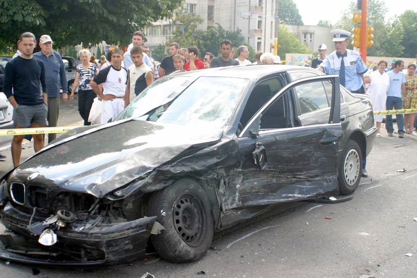 BMW-ul lui Adrian Senin, după accident