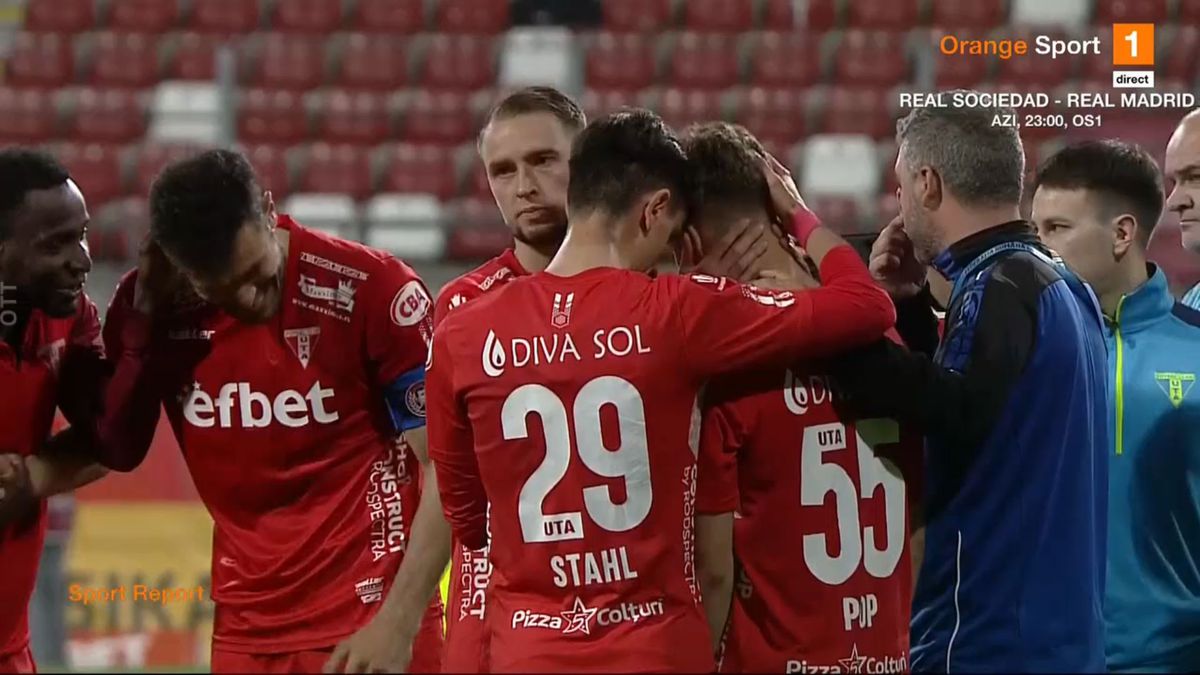 Momente de panică la Arad: Rareș Pop s-a prăbușit pe teren. Verdictul medicilor