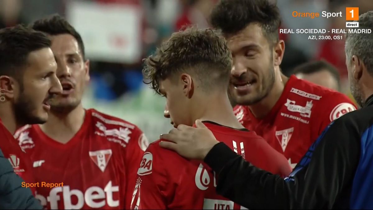 Momente de panică la Arad: Rareș Pop s-a prăbușit pe teren. Verdictul medicilor