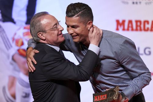 Cristiano Ronaldo și Florentino Perez, în 2019/ foto: Imago Images