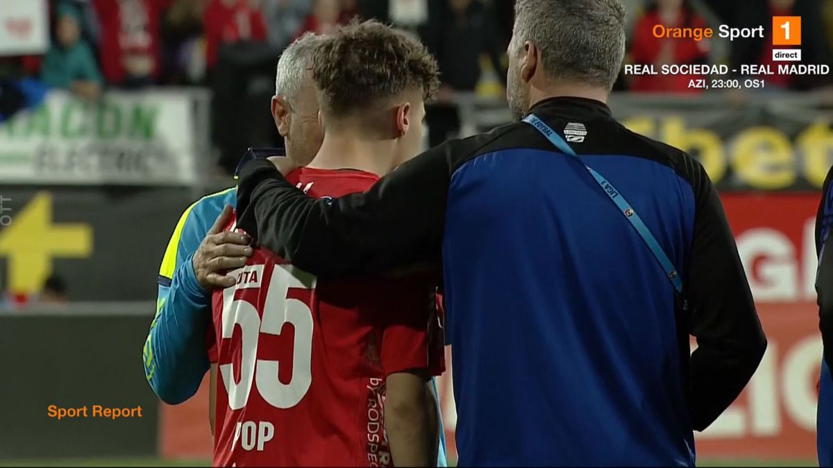 Momente de panică la Arad: Rareș Pop s-a prăbușit pe teren. Verdictul medicilor