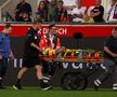 Portarul lui Heindenheim, Kevin Muller, inconștient după ciocnirea cu Ibrahima Sissoko în meciul cu Bochum / Foto: Imago