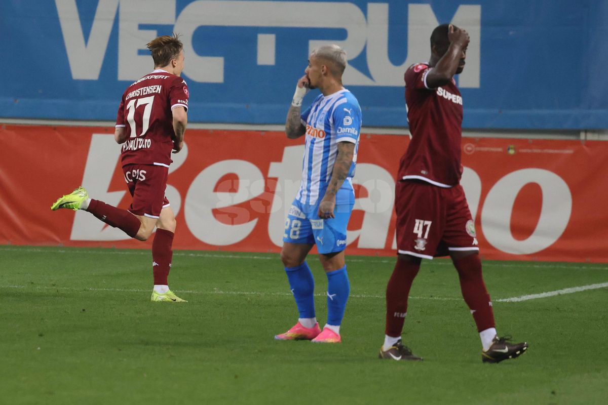 Portarii Marian Aioani și Laurențiu Popescu, gafe ca la „județeană” în Universitatea Craiova - Rapid 1-2