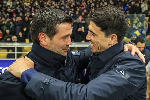 Carlos Cuesta (dreapta), cuvinte de laudă la adresa lui Cristi Chivu / foto: Imago Images