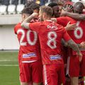 Sepsi a câștigat cu Corvinul, scor 2-1, în etapa a șaptea a play-off-ului din Liga 2/ FOTO Facebook @Sepsi OSK