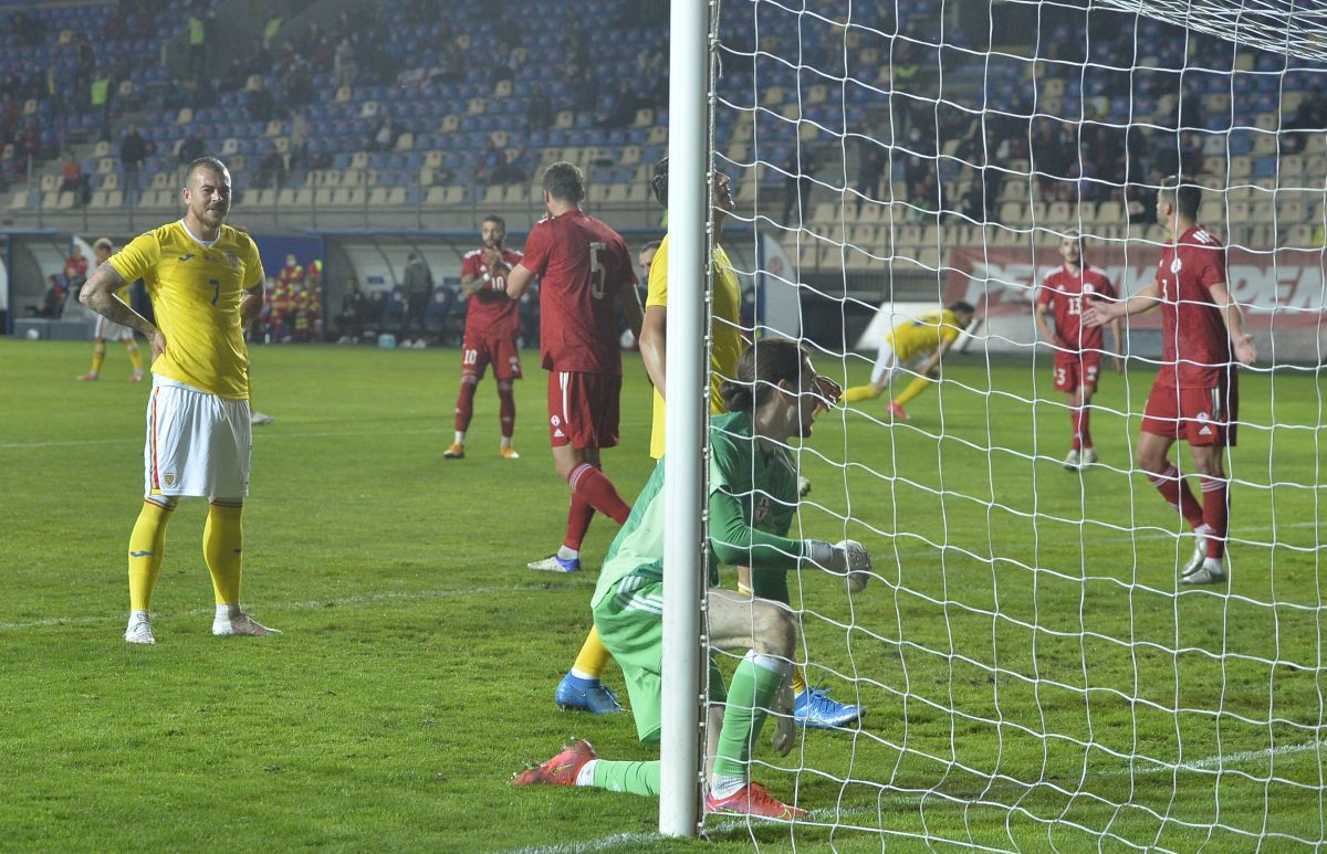 „Tricolorii”, lamentabili în fața Georgiei! Fotbalistul notat cu 2 în Gazeta Sporturilor
