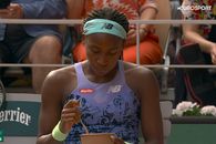 Urmează o supă? :) Ce a mâncat Coco Gauff în timpul semifinalei de la Roland Garros