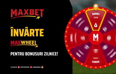 MaxWheel te premiază în fiecare zi pe MaxBet.ro