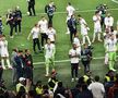 Fotbaliștii de la Real Madrid s-au bucurat pe teren alături de familie și suporteri. Foto: GSP.ro