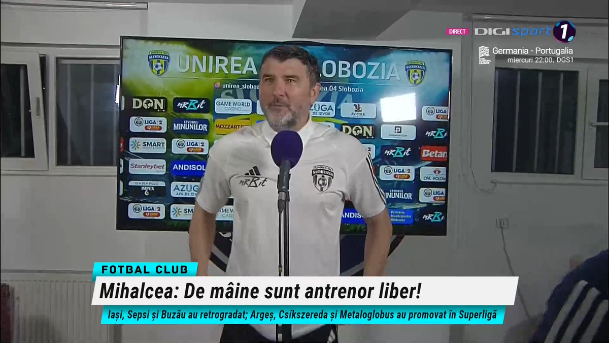 Adrian Mihalcea, întrerupt de jucători la flash interviu