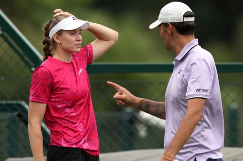Elena Rybakina și antrenorul Stefano Vukov Foto: Guliver/GettyImages
