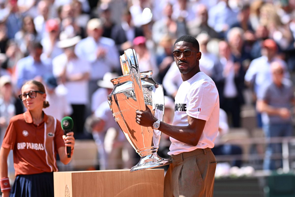 Miss Franța, în tribune la Roland Garros » Și Ion Țiriac a fost prezent! Au aplaudat în picioare surpriza lui Ousmane Dembele