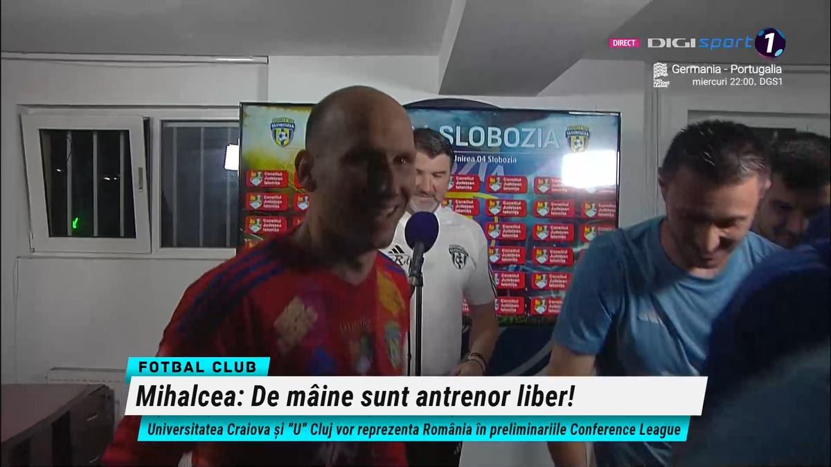 Adrian Mihalcea, întrerupt de jucători la flash interviu