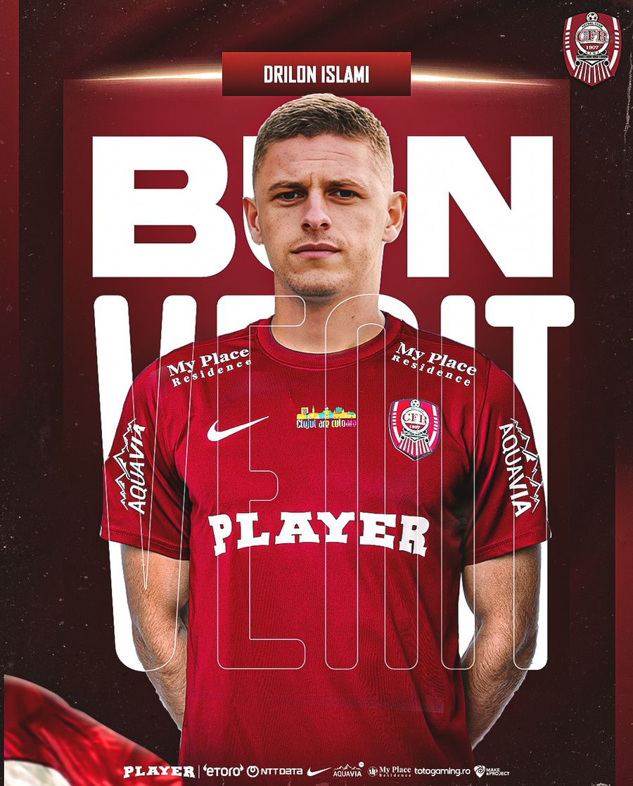 Drilon Islami, noul jucător al lui CFR Cluj CFR Cluj a perfectat al doilea transfer al verii » Dan Petrescu și-a adus căpitan la echipă