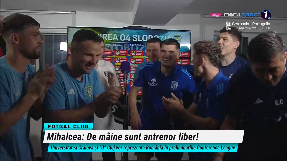 Adrian Mihalcea, întrerupt de jucători la flash interviu